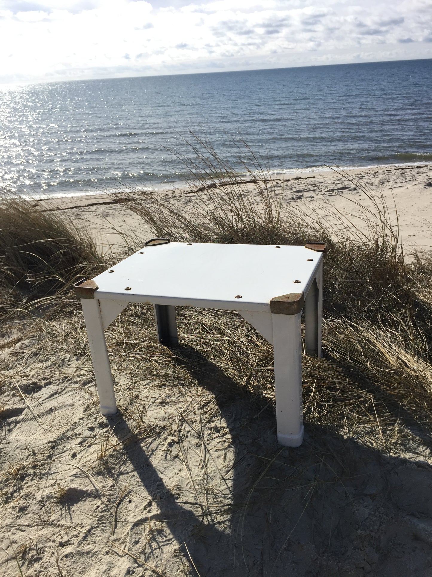 Schöner (und sehr schwerer) Metalltisch