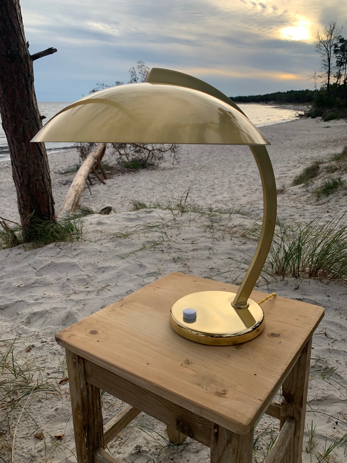 Egon Hillebrand Vintage Lampe aus Messing