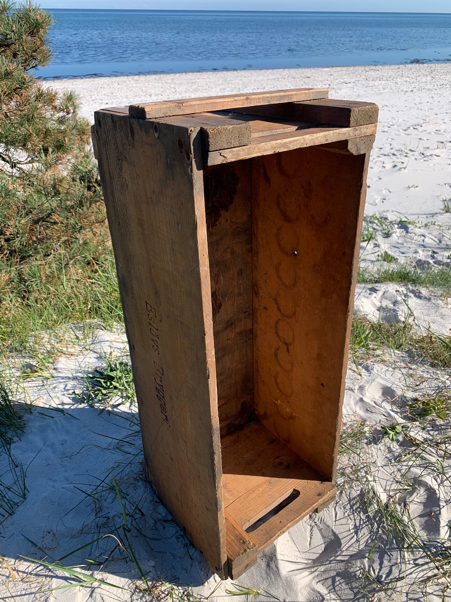 Schöne Holzkiste der Brauerei Eslöv