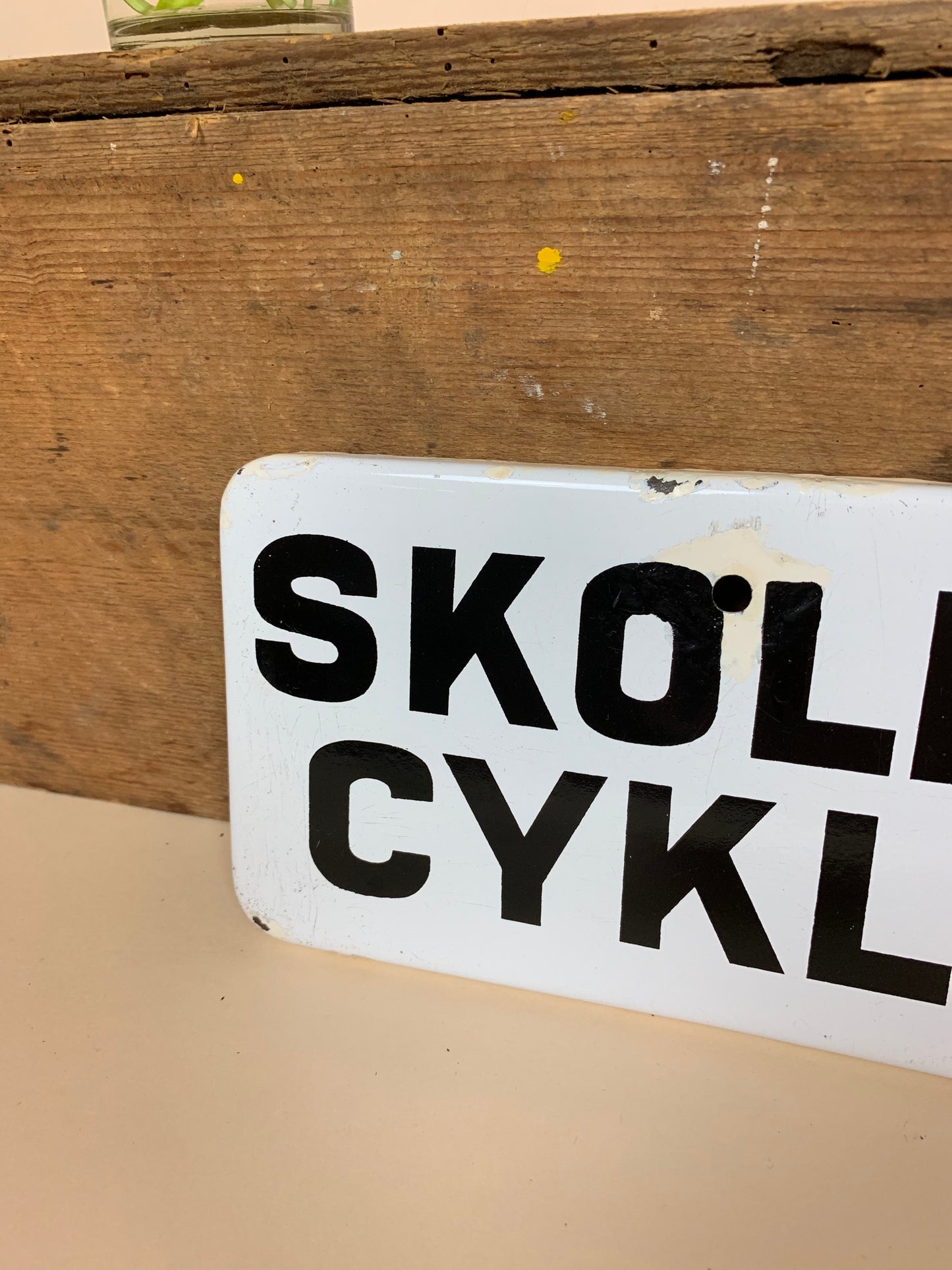 Emailleschild - Schulfahrräder