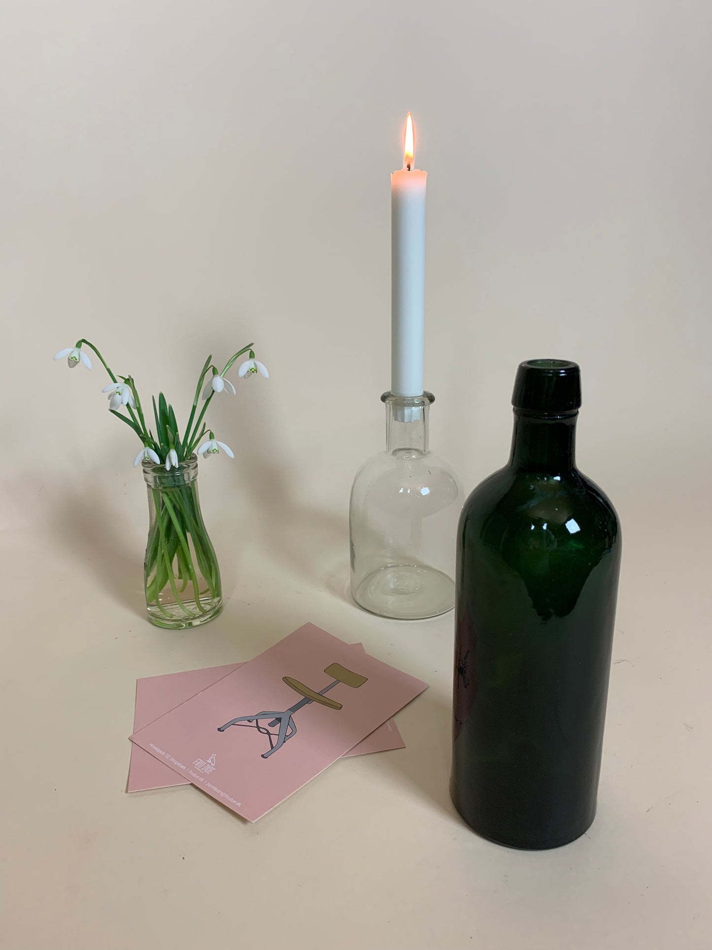 Dekorative grüne Flasche