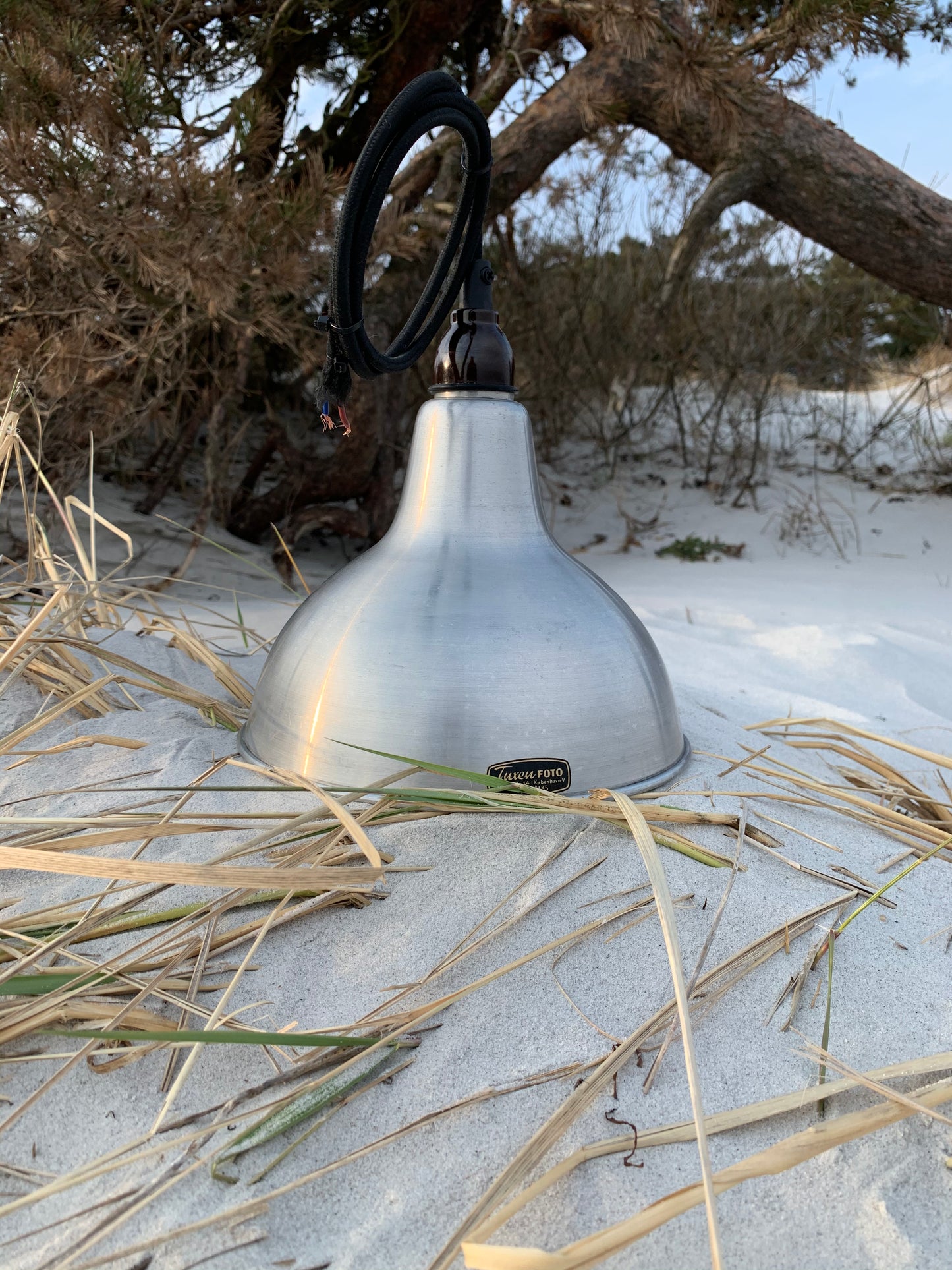 Industrielle Lampe mit lustigen Details