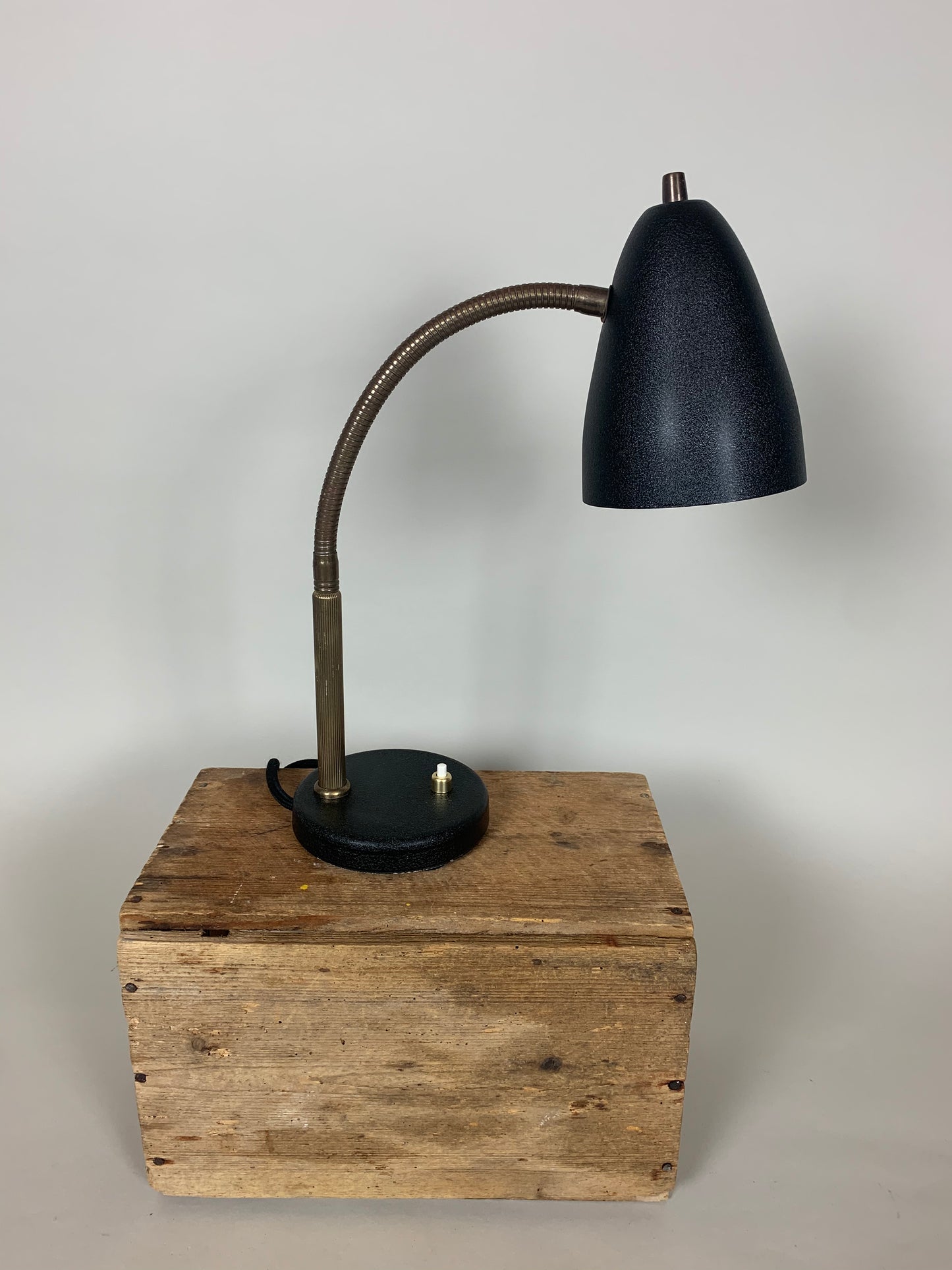 Vintage Lampe mit Flexarm - Schwarz