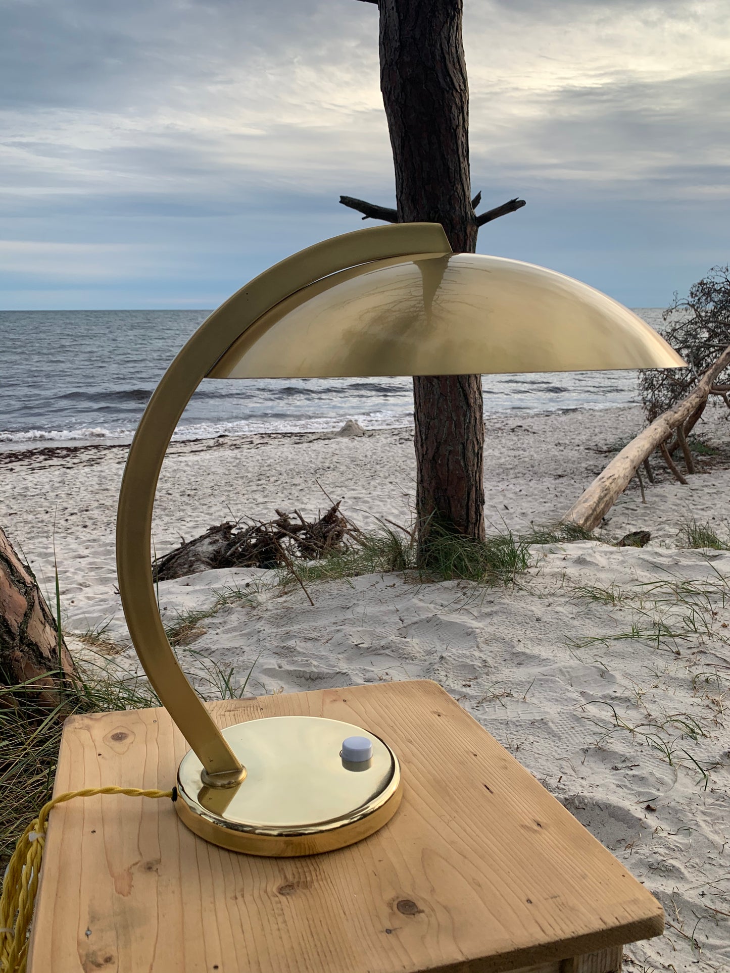 Egon Hillebrand Vintage Lampe aus Messing