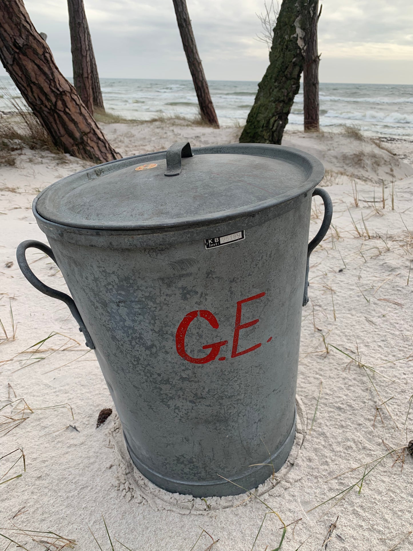 Zinkeimer mit Deckel - Glud und Marstrand