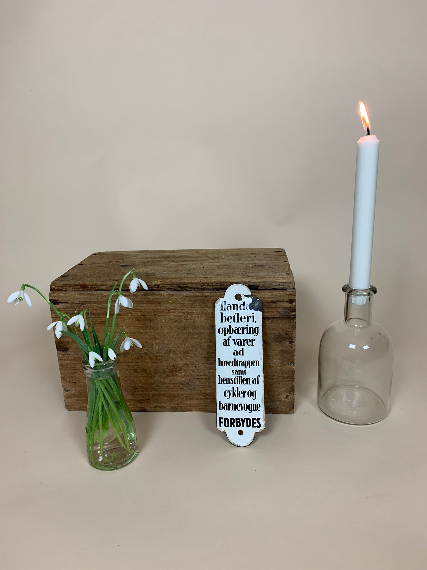 Emailleschild - Betteln