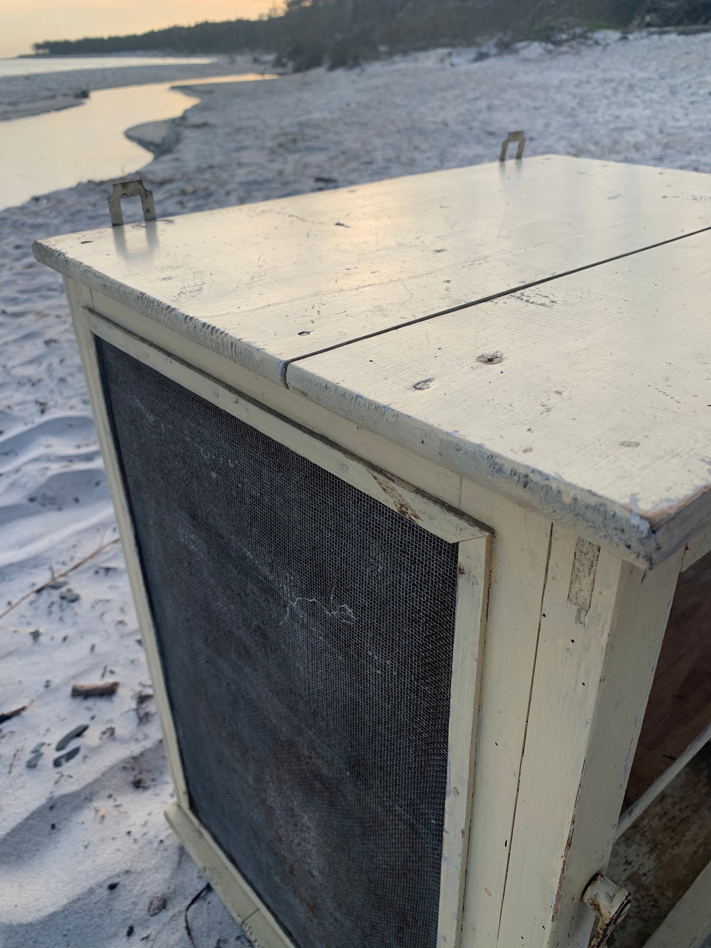 Wunderschöner Fliegenschrank mit Patina
