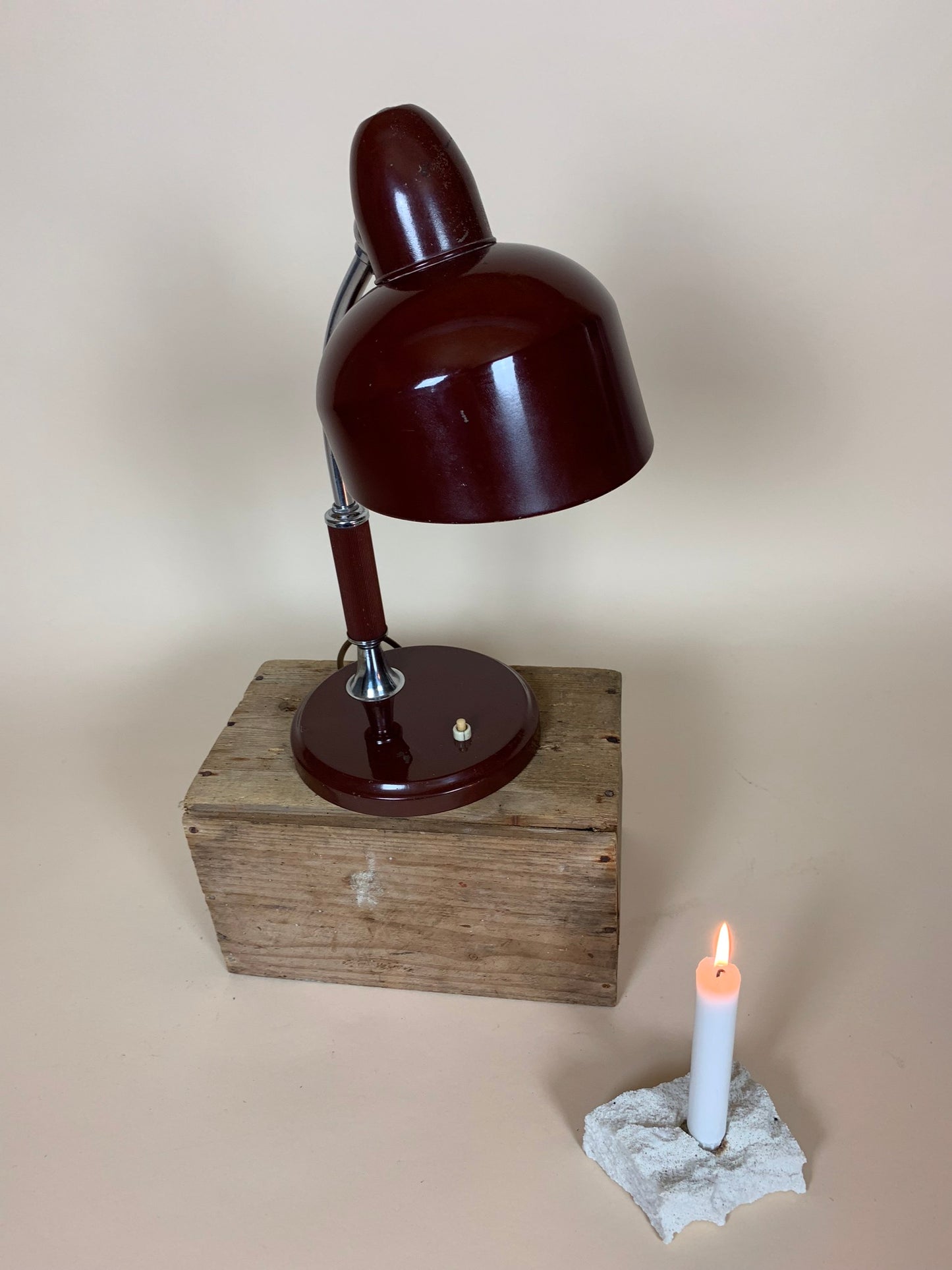 Escolux Tischlampe in Braun