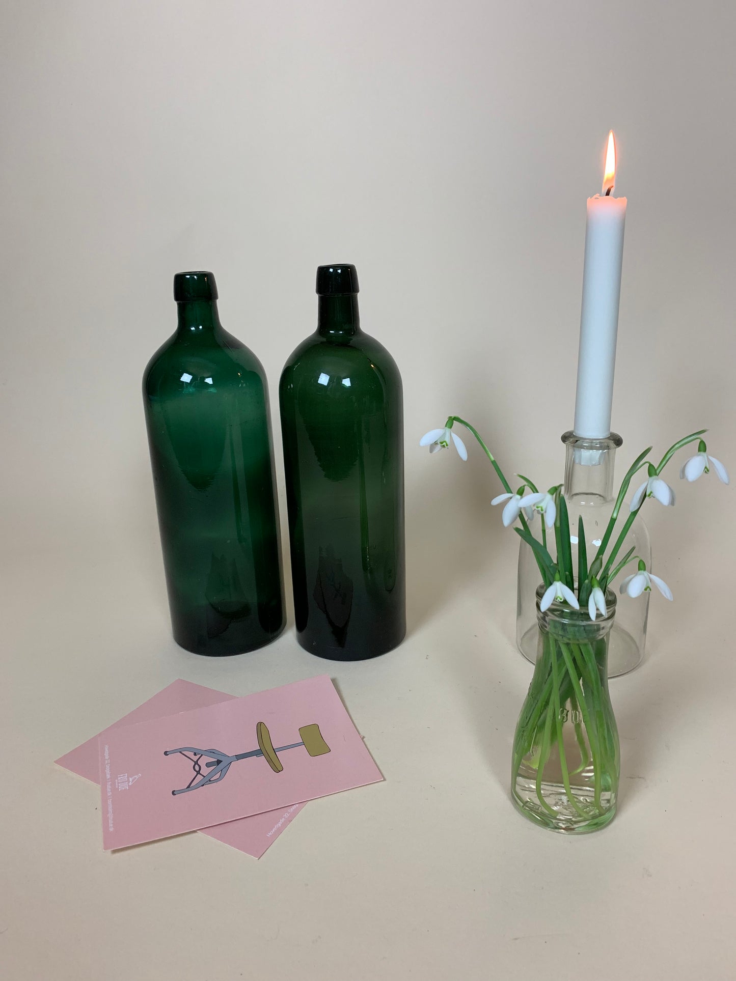 Dekorative grüne Flasche - Der Preis gilt pro STCK.
