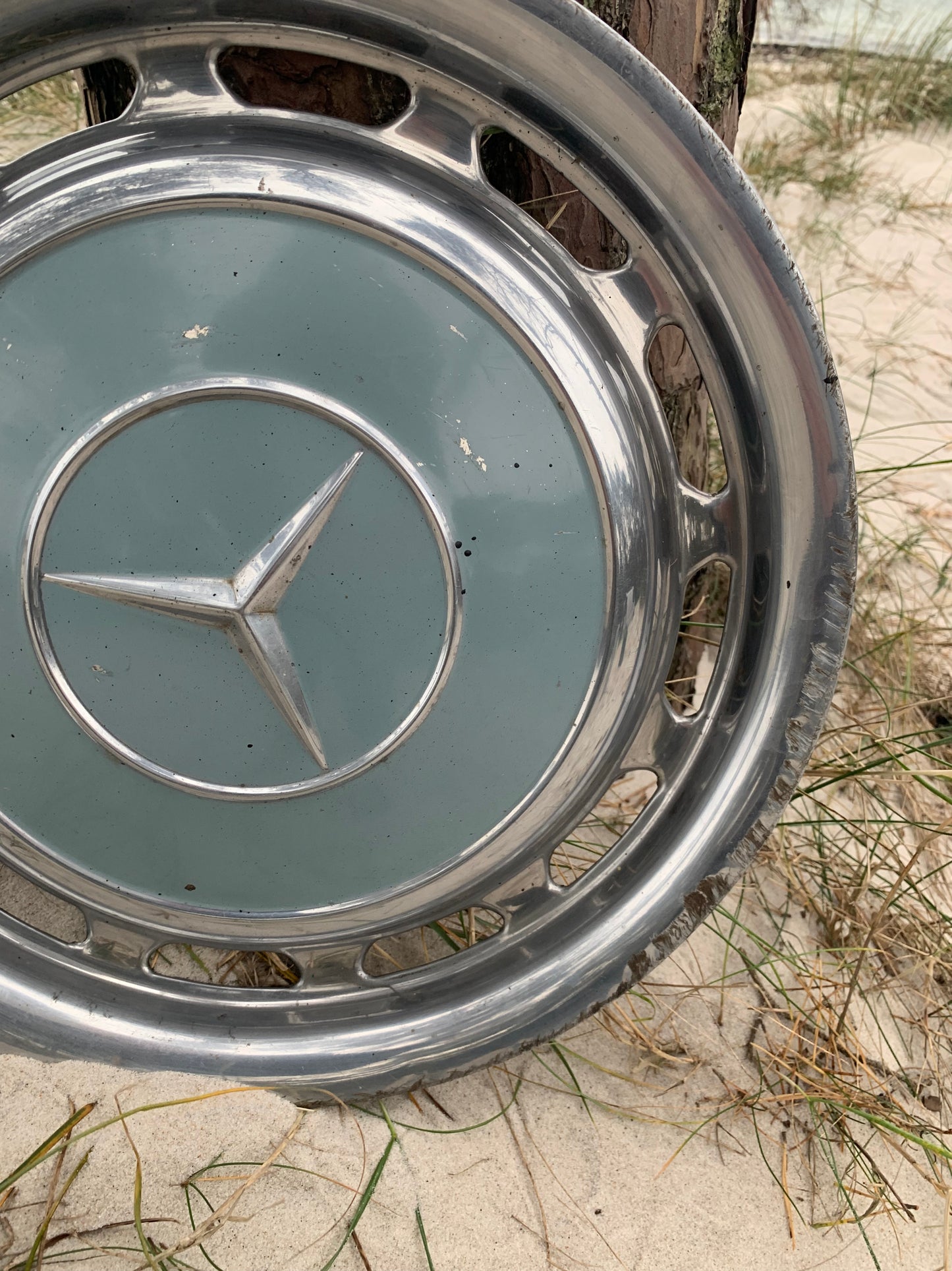 Mercedes Radkappe - Grau/Blau
