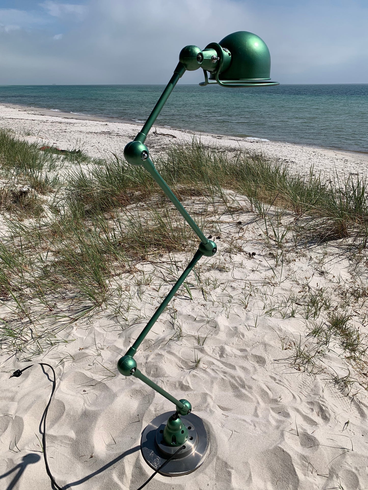 Jieldé-Lampe mit 4 Armen - Grün mit Ein-/Ausschalter