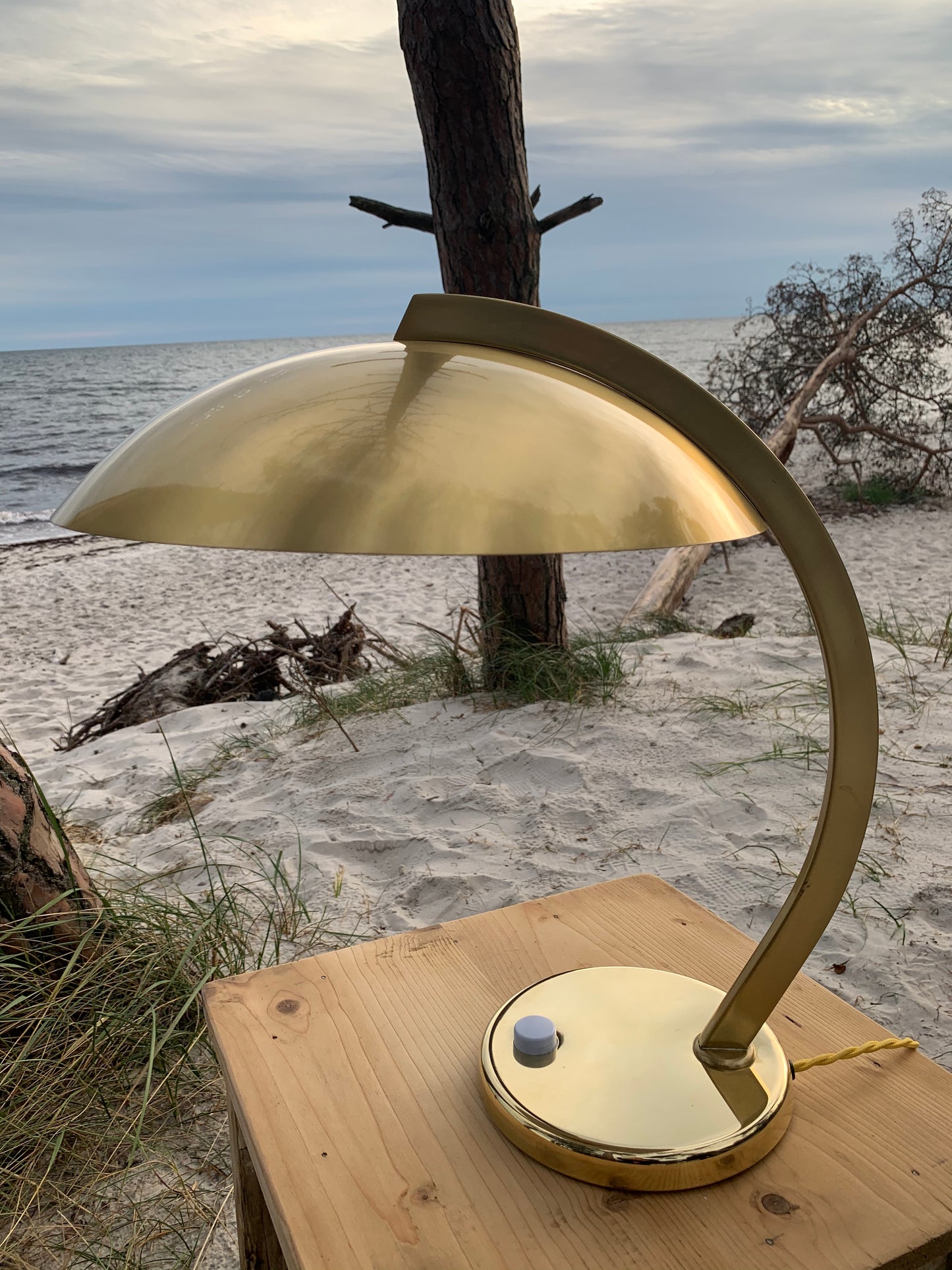 Egon Hillebrand Vintage Lampe aus Messing
