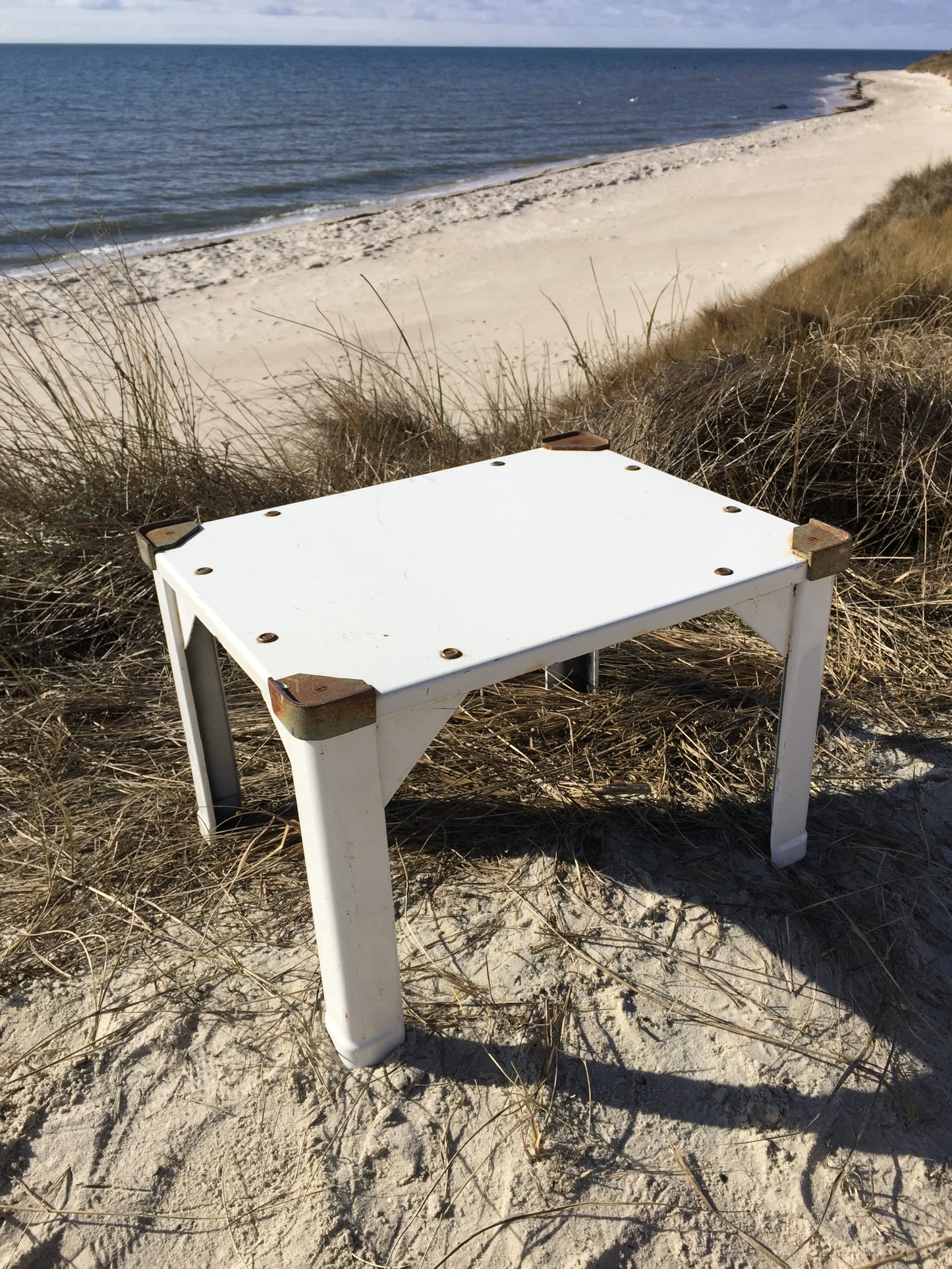 Schöner (und sehr schwerer) Metalltisch