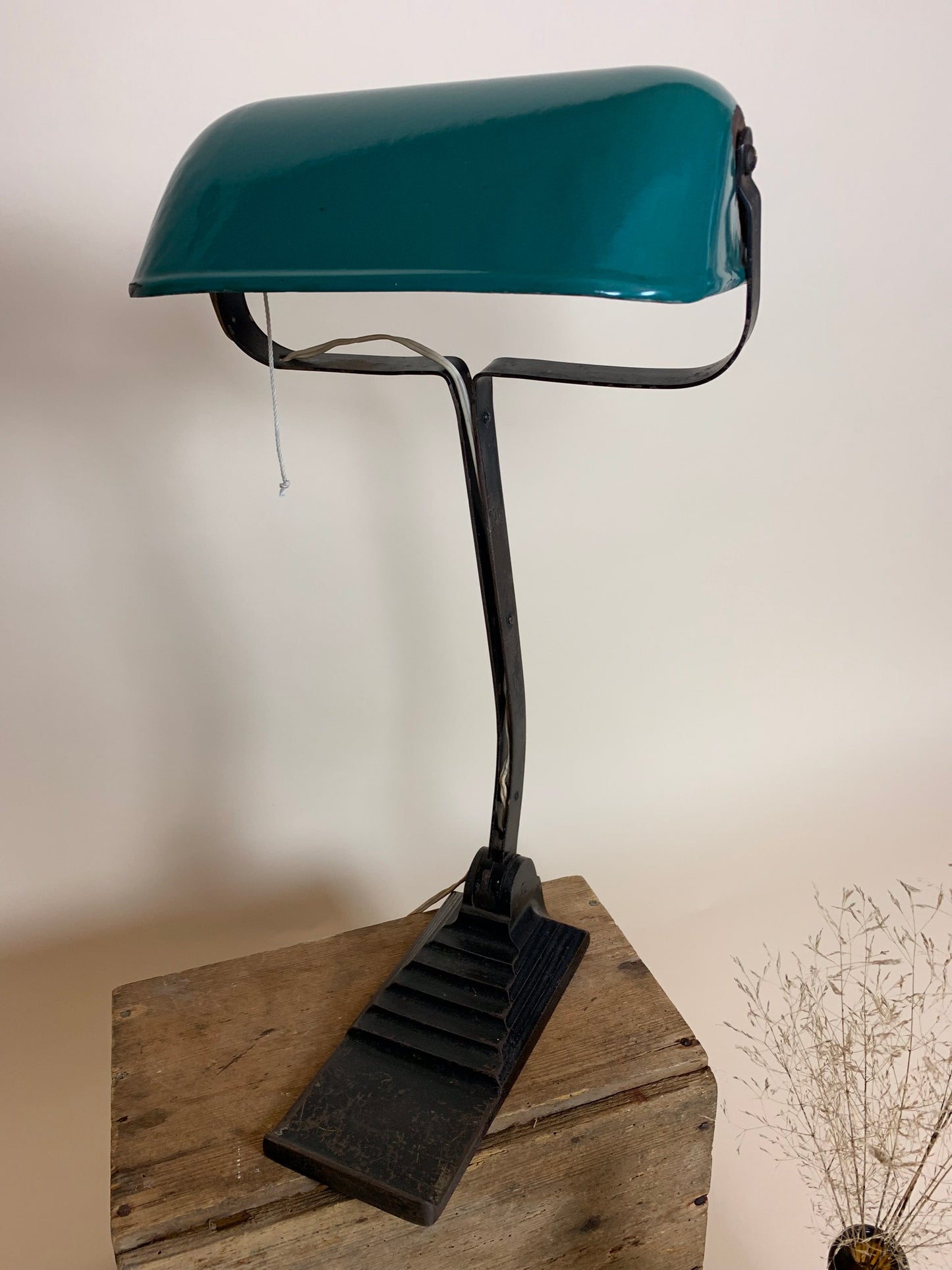 Alte Erpe Schreibtischlampe aus Belgien
