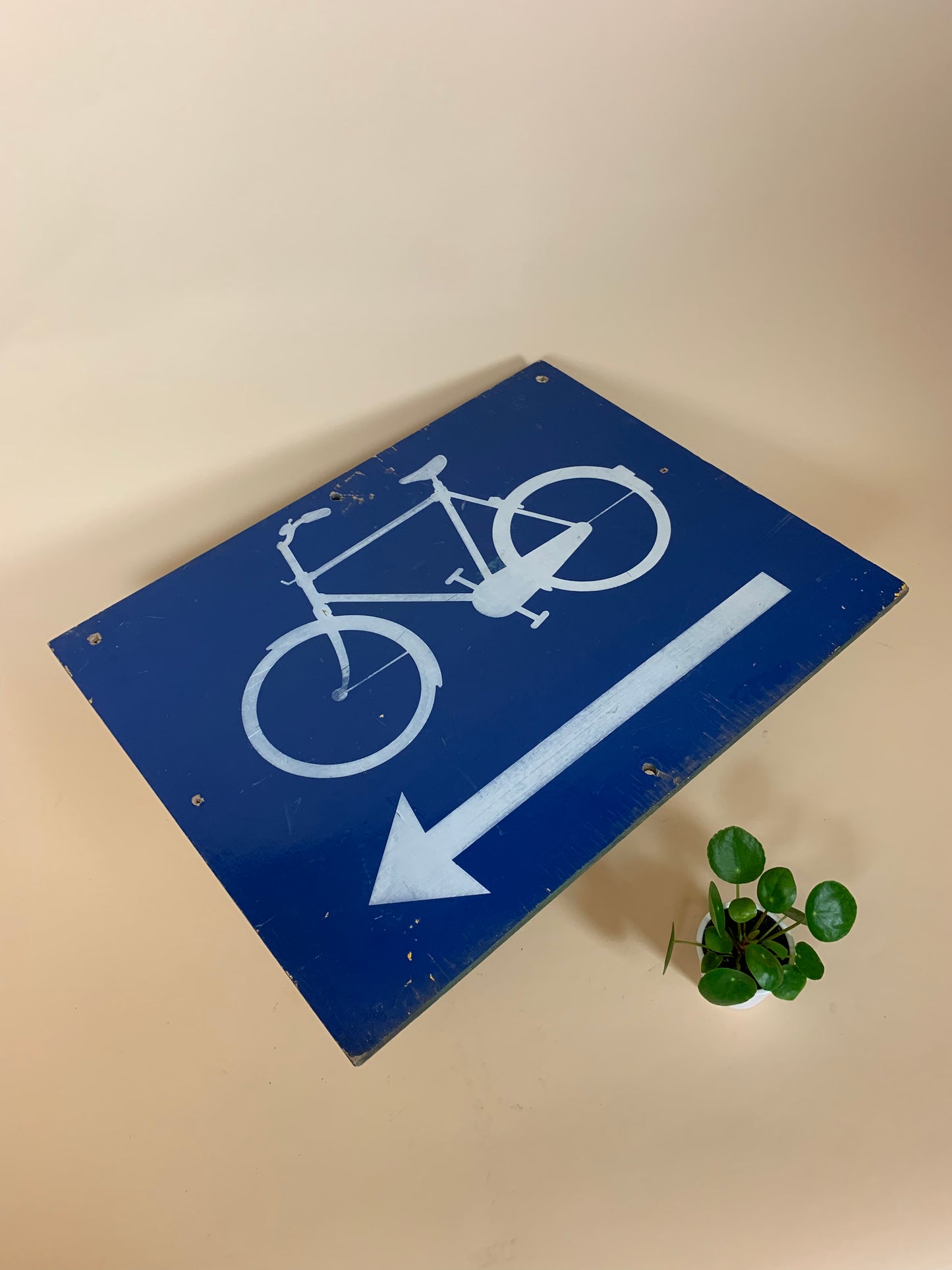 Dekoratives Fahrradschild aus Holz