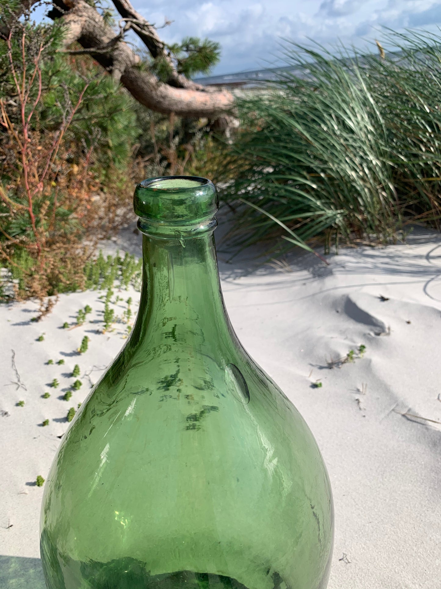 Große Glasflasche - Grün