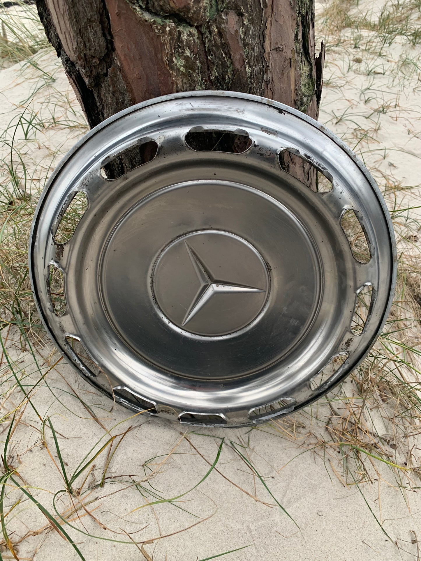 Mercedes Radkappe - Grau/Blau