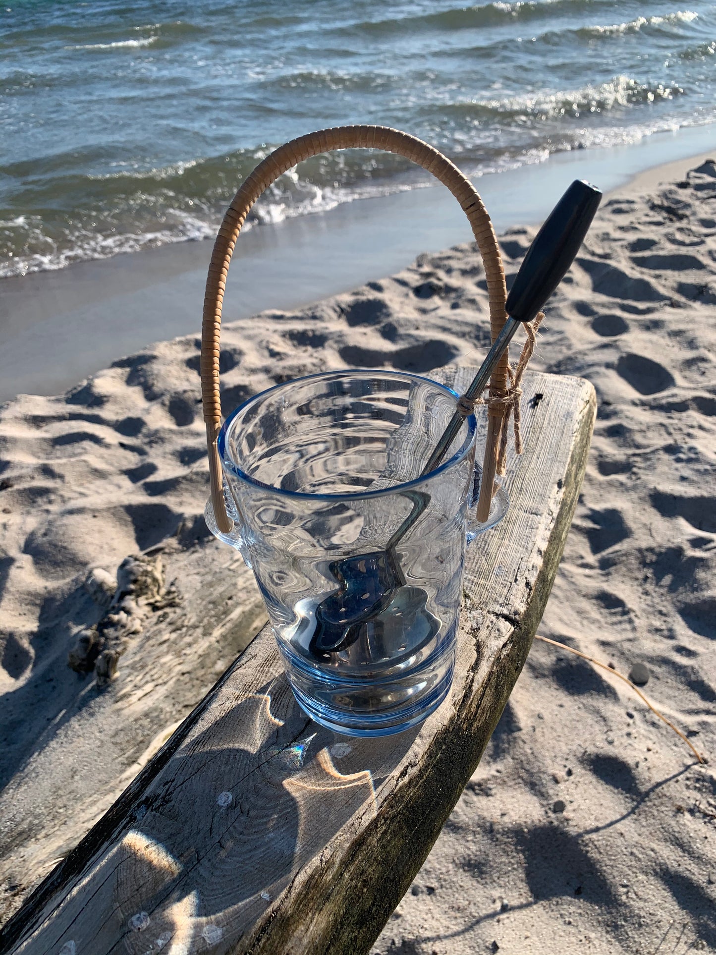 Holmegaard Eiskübel mit Bodengestell und Eisschaufel