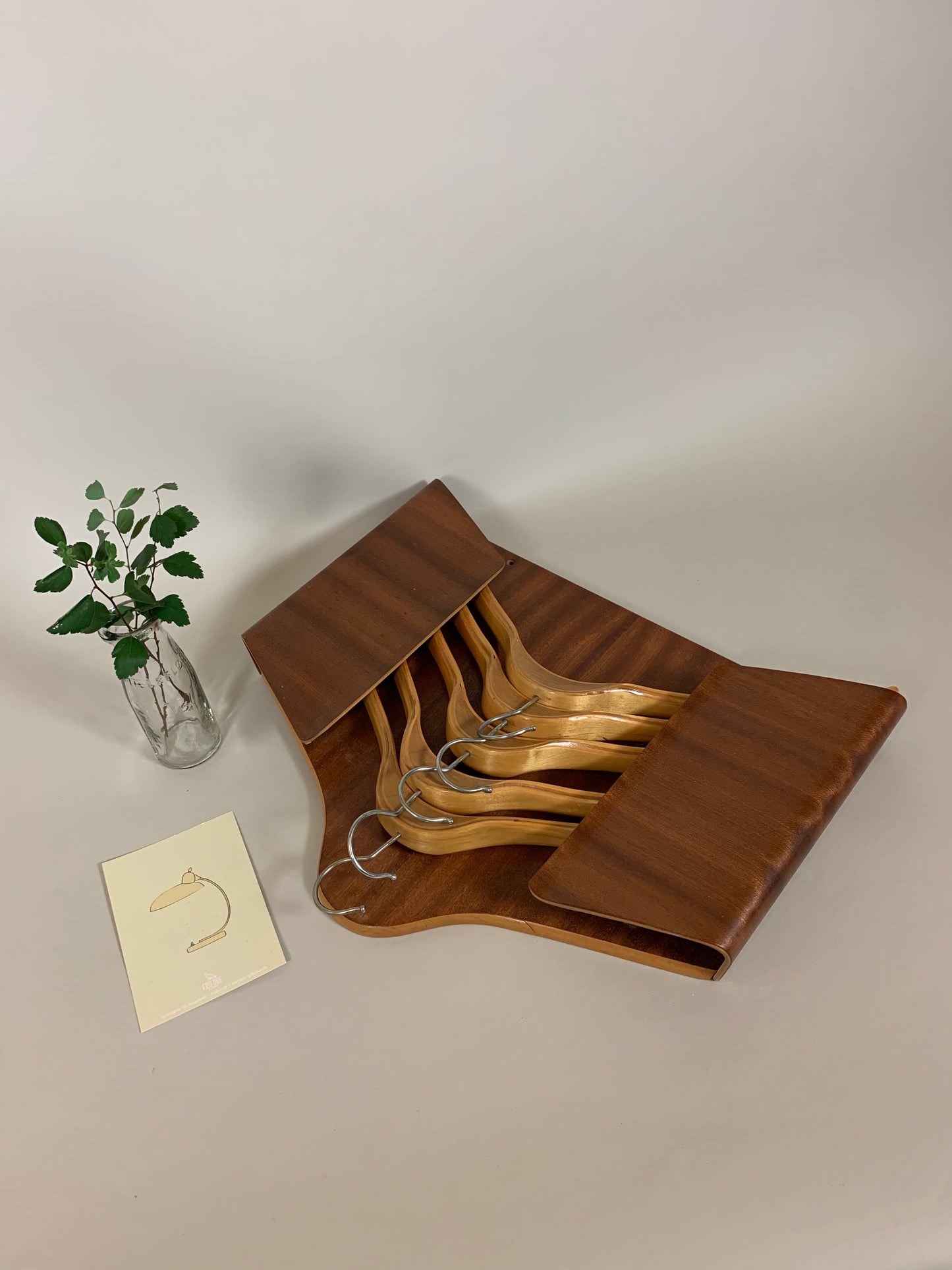 Aufbewahrung für Kleiderbügel (inkl. 5 Holzbügel)