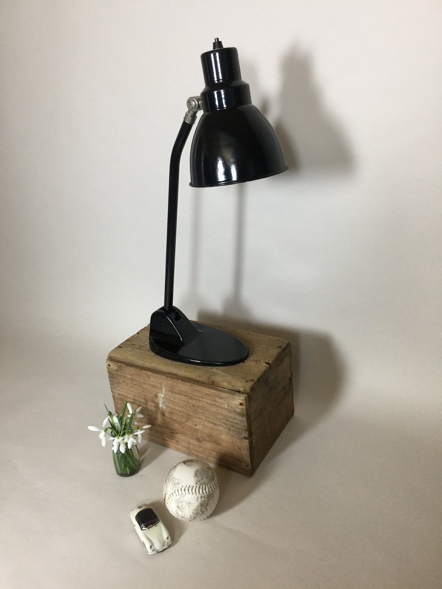 Schöne alte industrielle Vintage Jacobus-Lampe