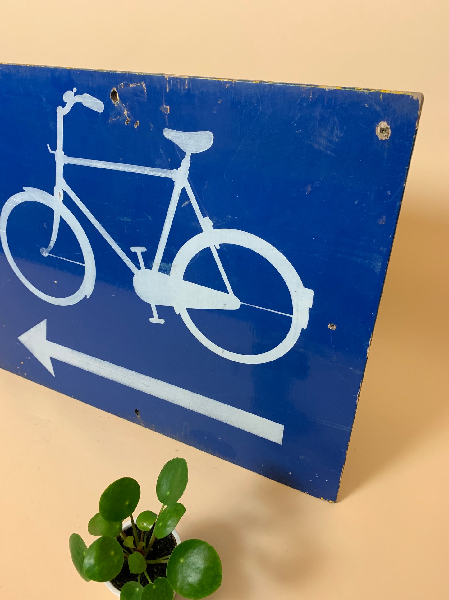 Dekoratives Fahrradschild aus Holz