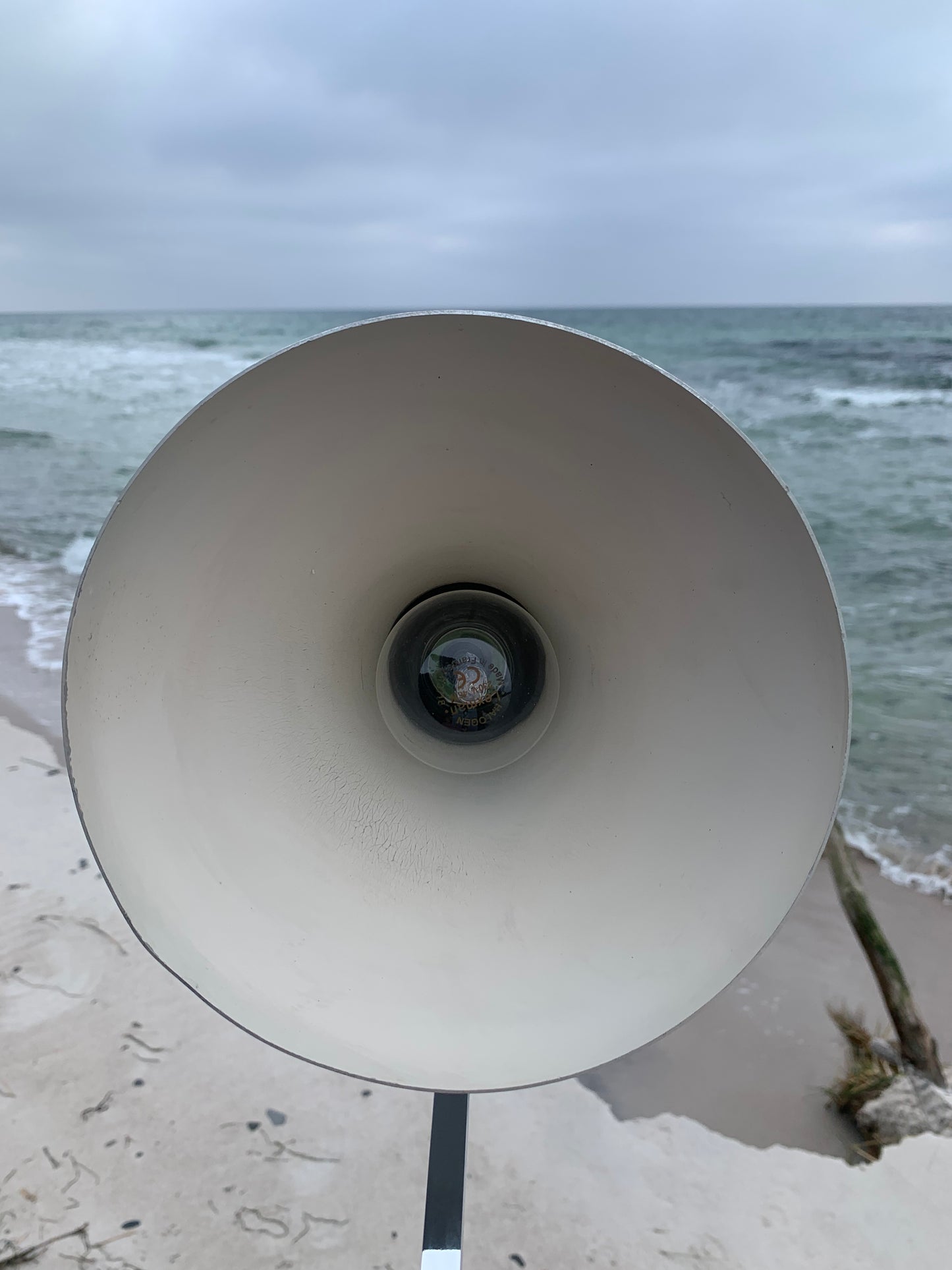 Vintage Lampe - Grau