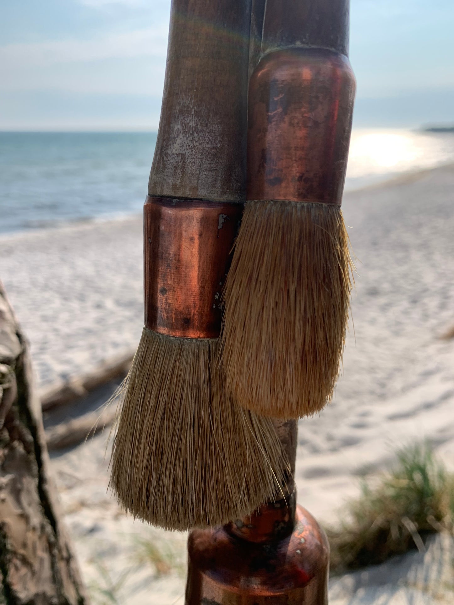 3 französische Bürsten mit Kupfer