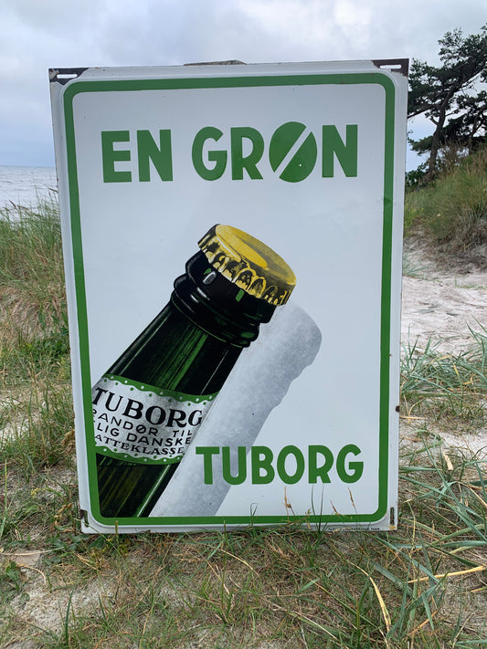 Emailleschild - Grüner Tuborg