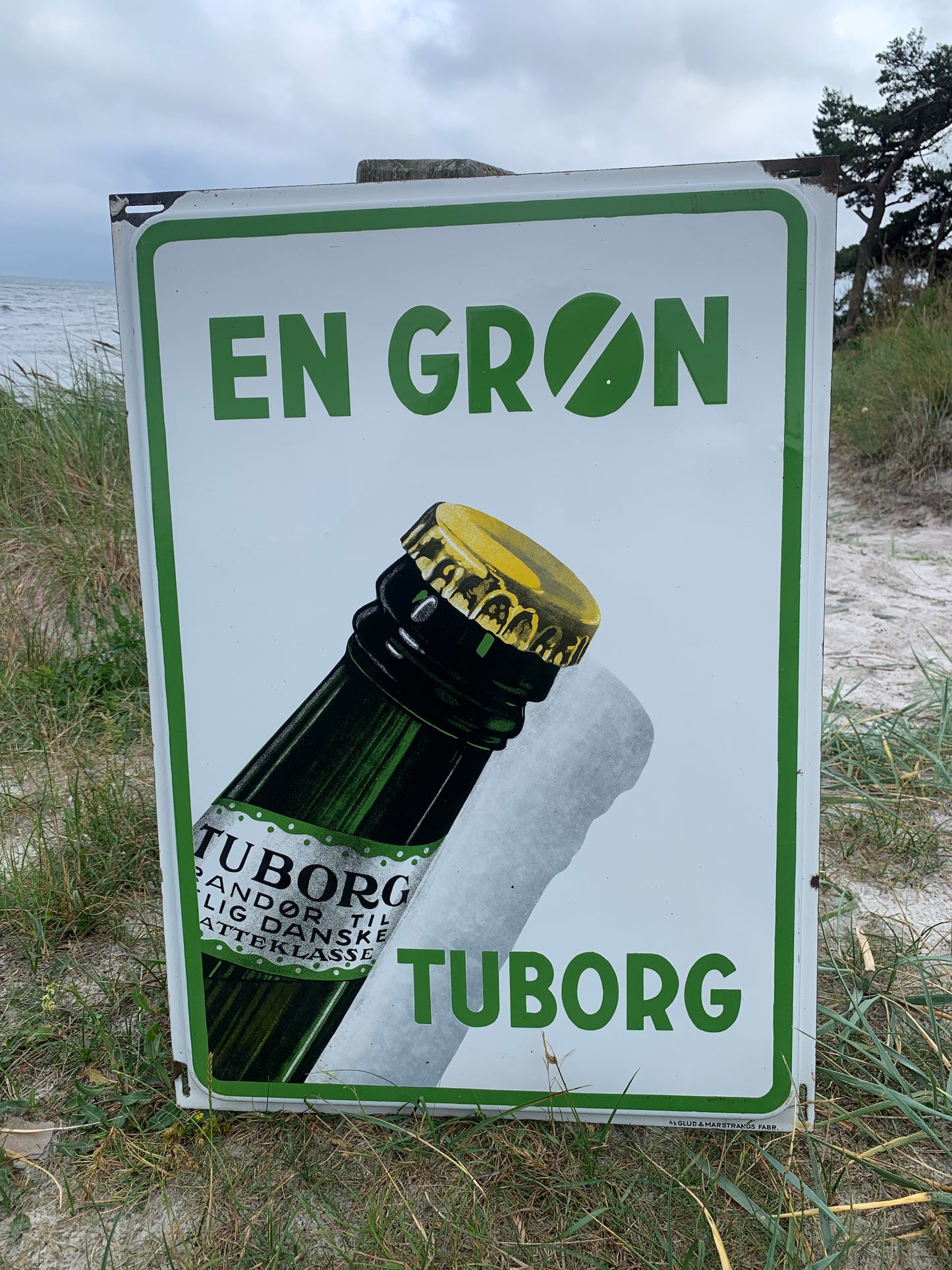 Emailleschild - Grüner Tuborg