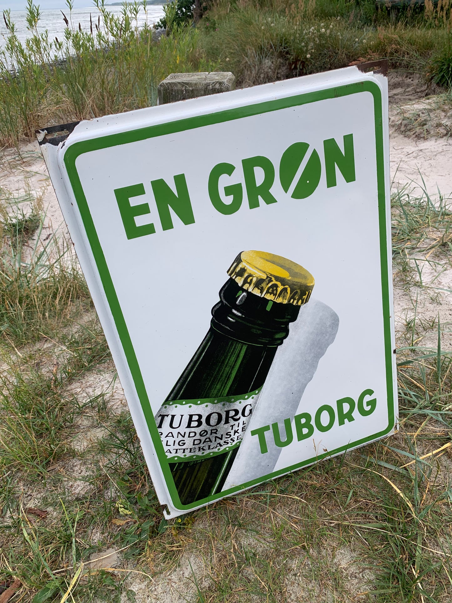 Emailleschild - Grüner Tuborg