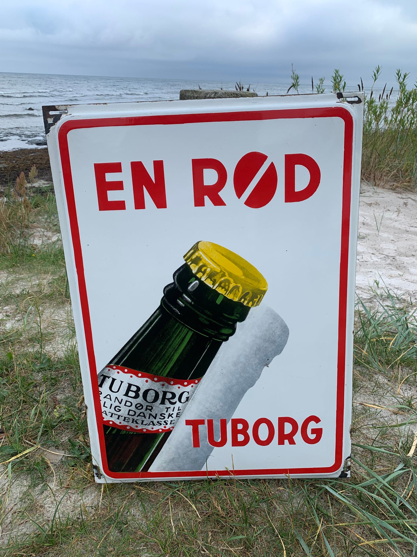 Emailleschild - „Roter Tuborg“