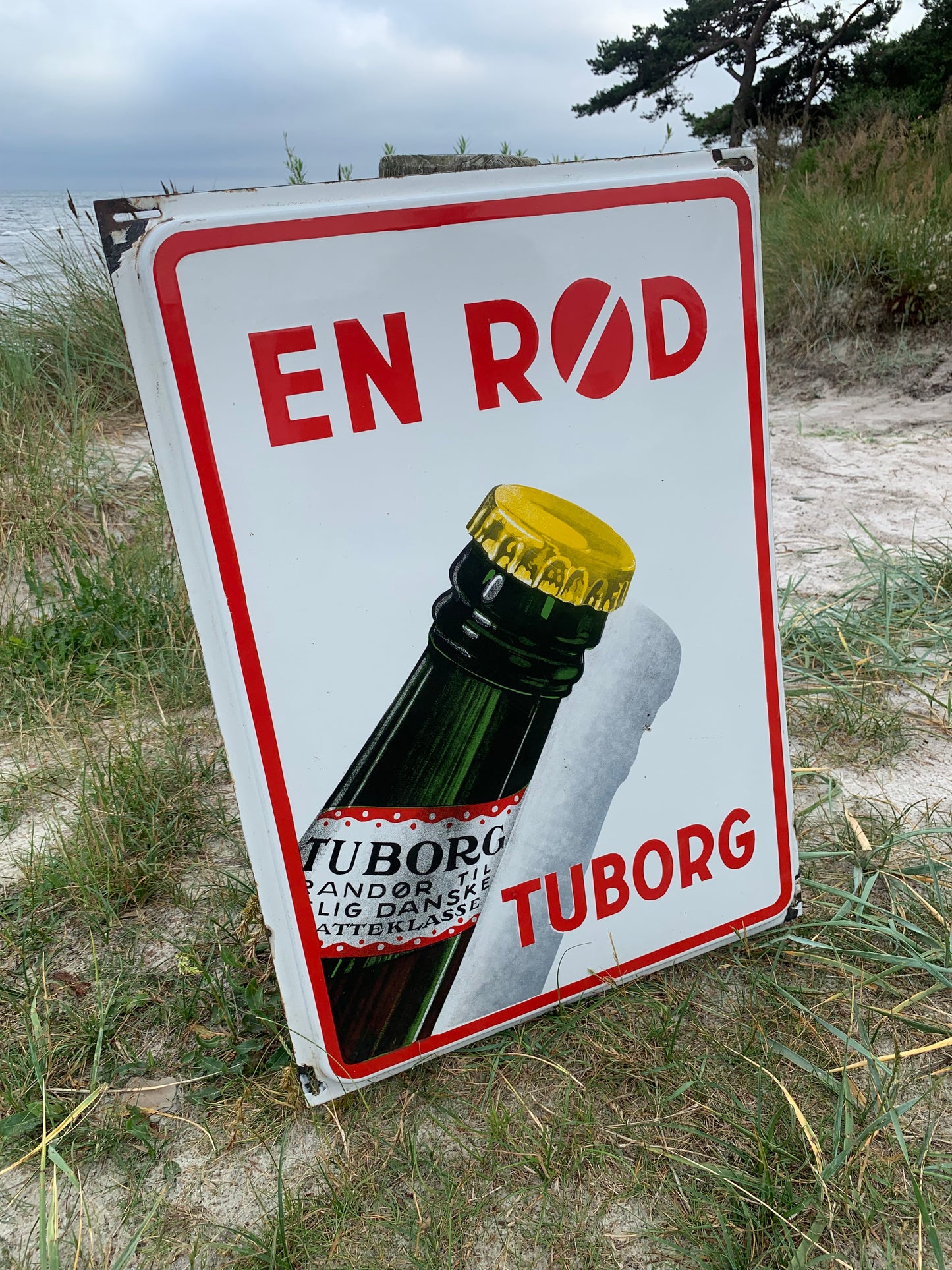 Emailleschild - „Roter Tuborg“