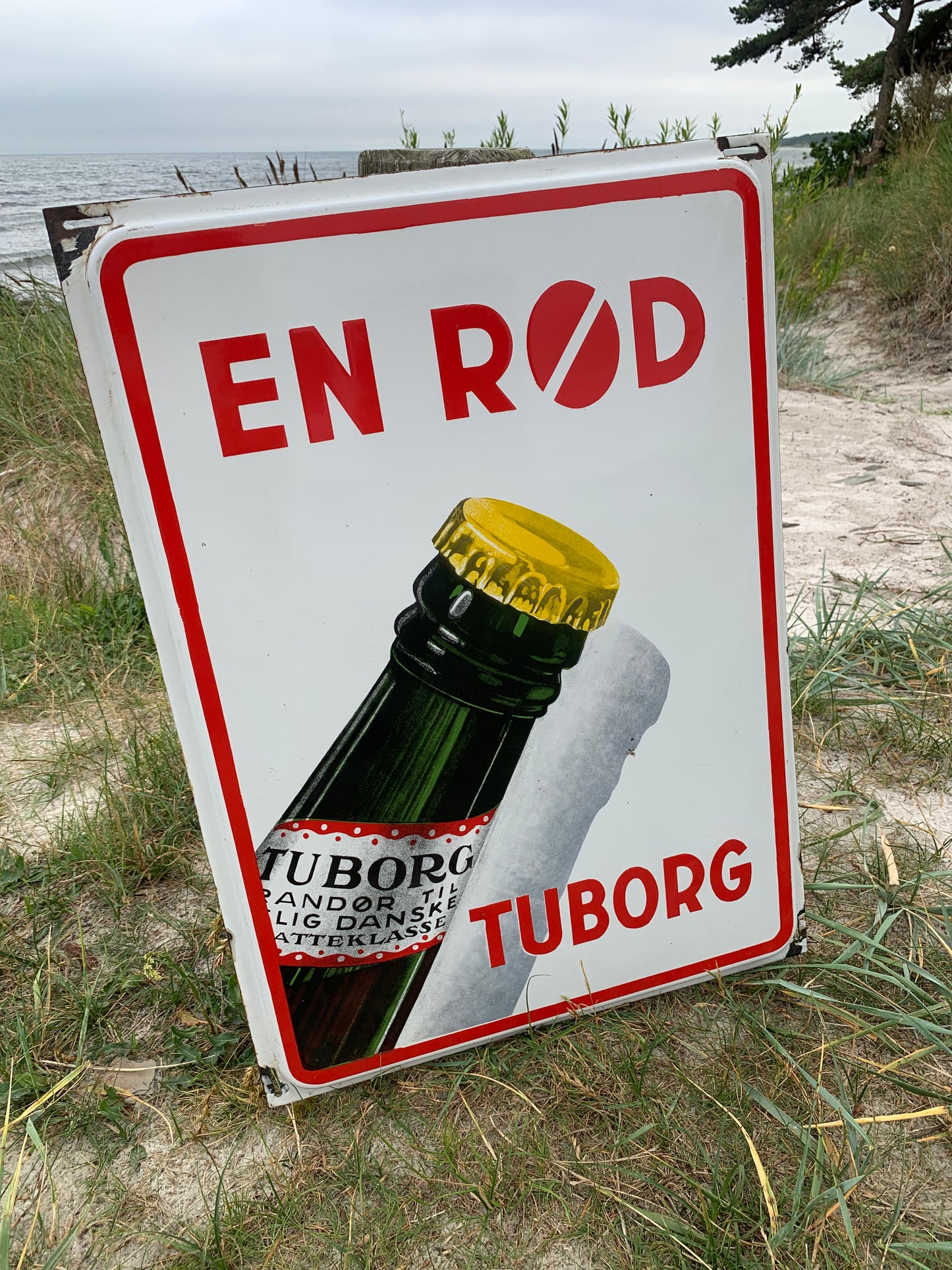 Emailleschild - „Roter Tuborg“