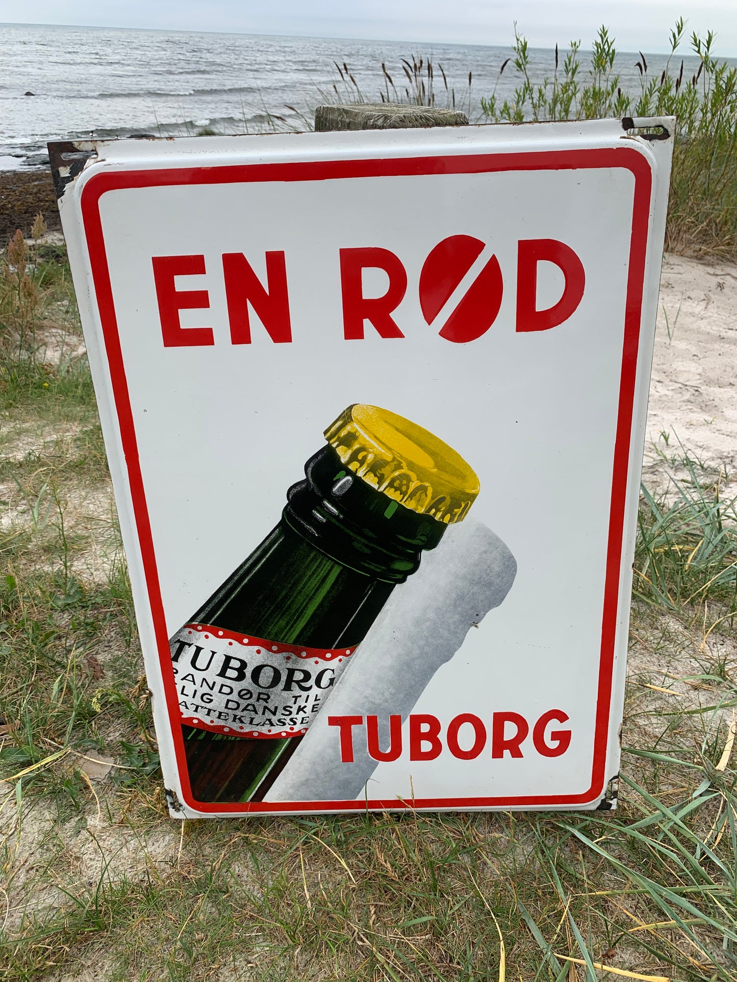 Emailleschild - „Roter Tuborg“