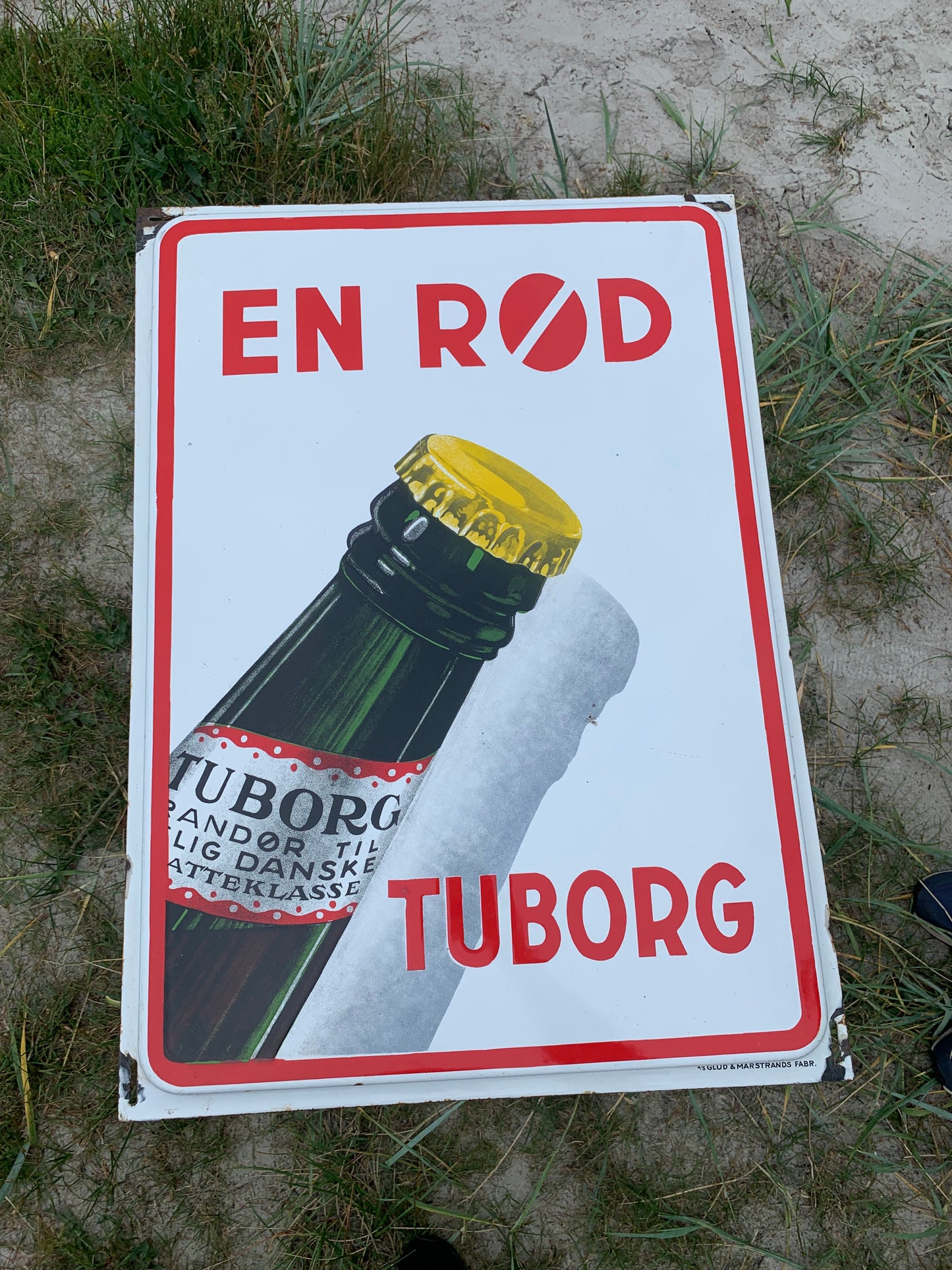 Emailleschild - „Roter Tuborg“