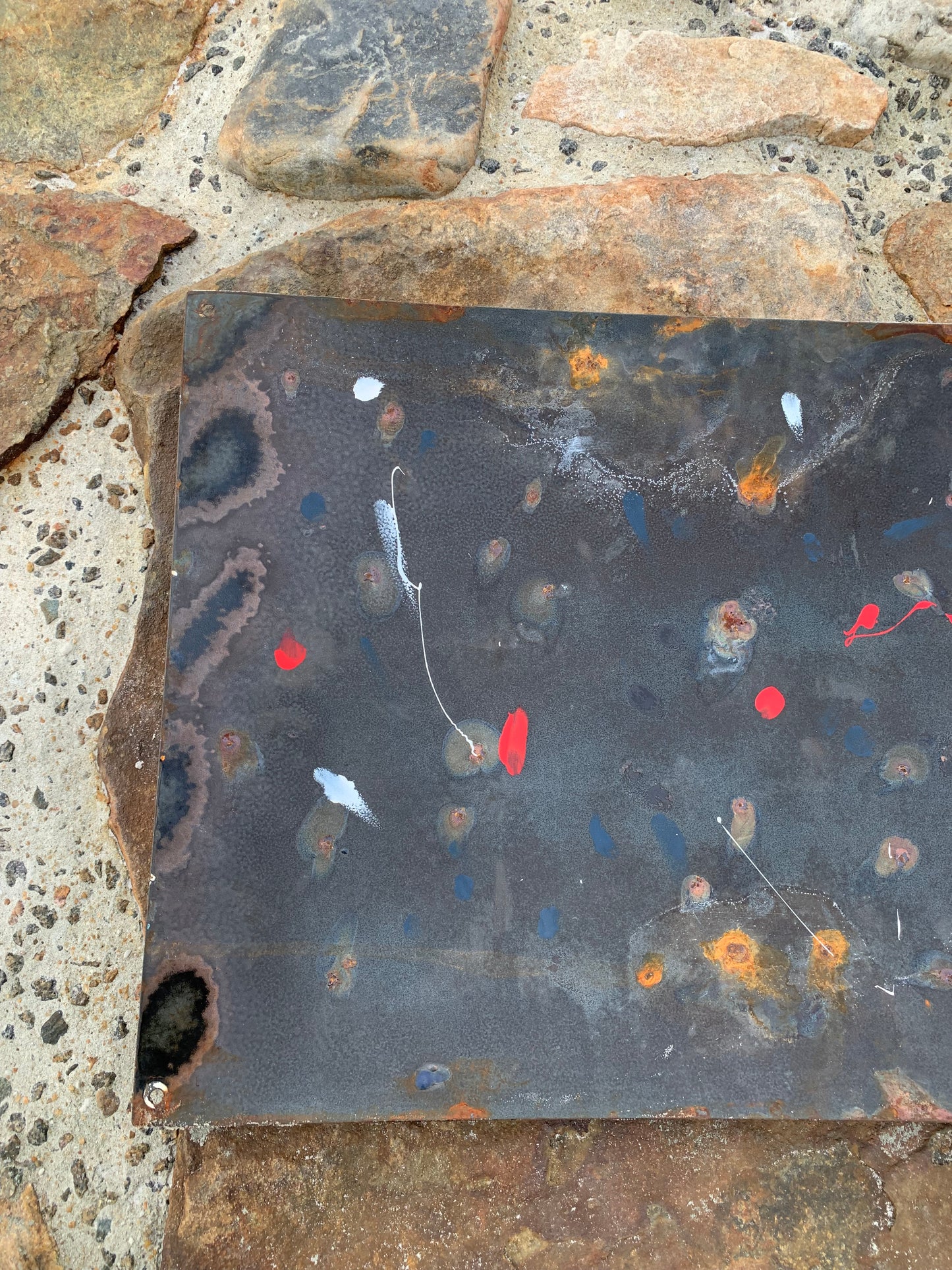 Emailleschild mit Kapitän Haddock und Esso