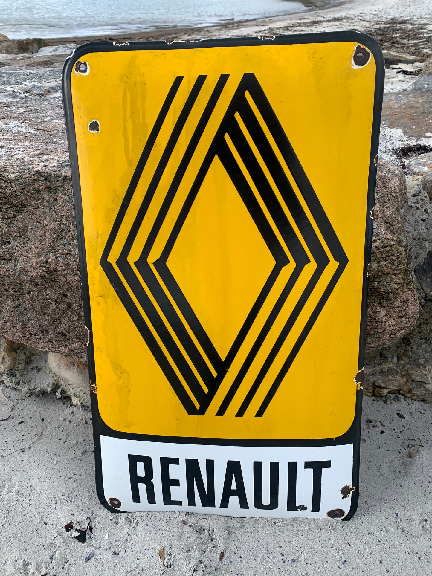 Emailleschild mit lustiger Geschichte