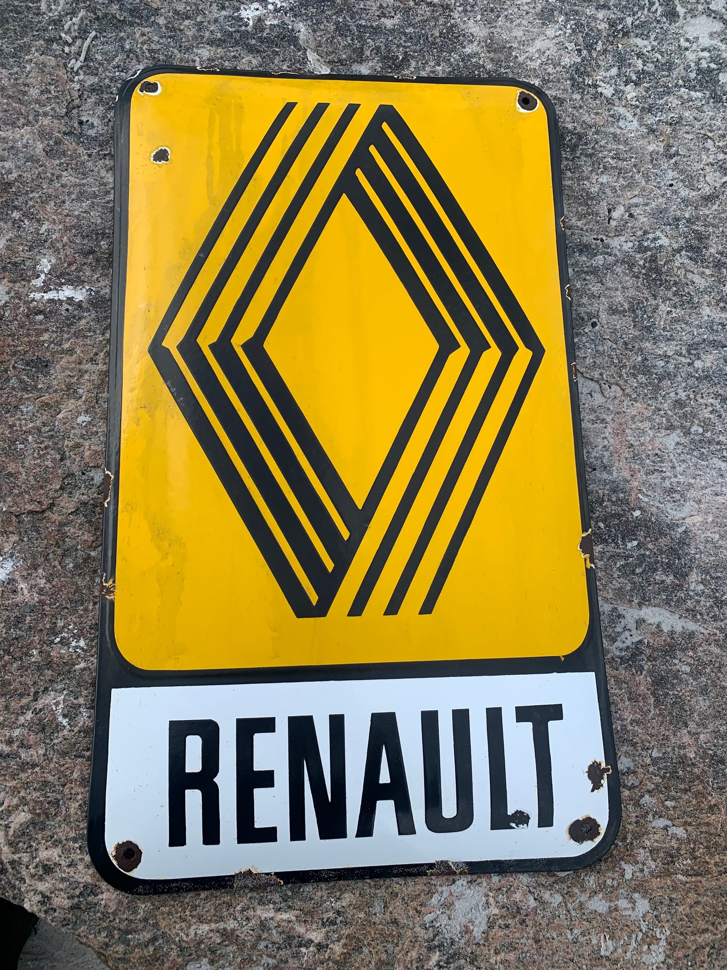 Emailleschild mit lustiger Geschichte