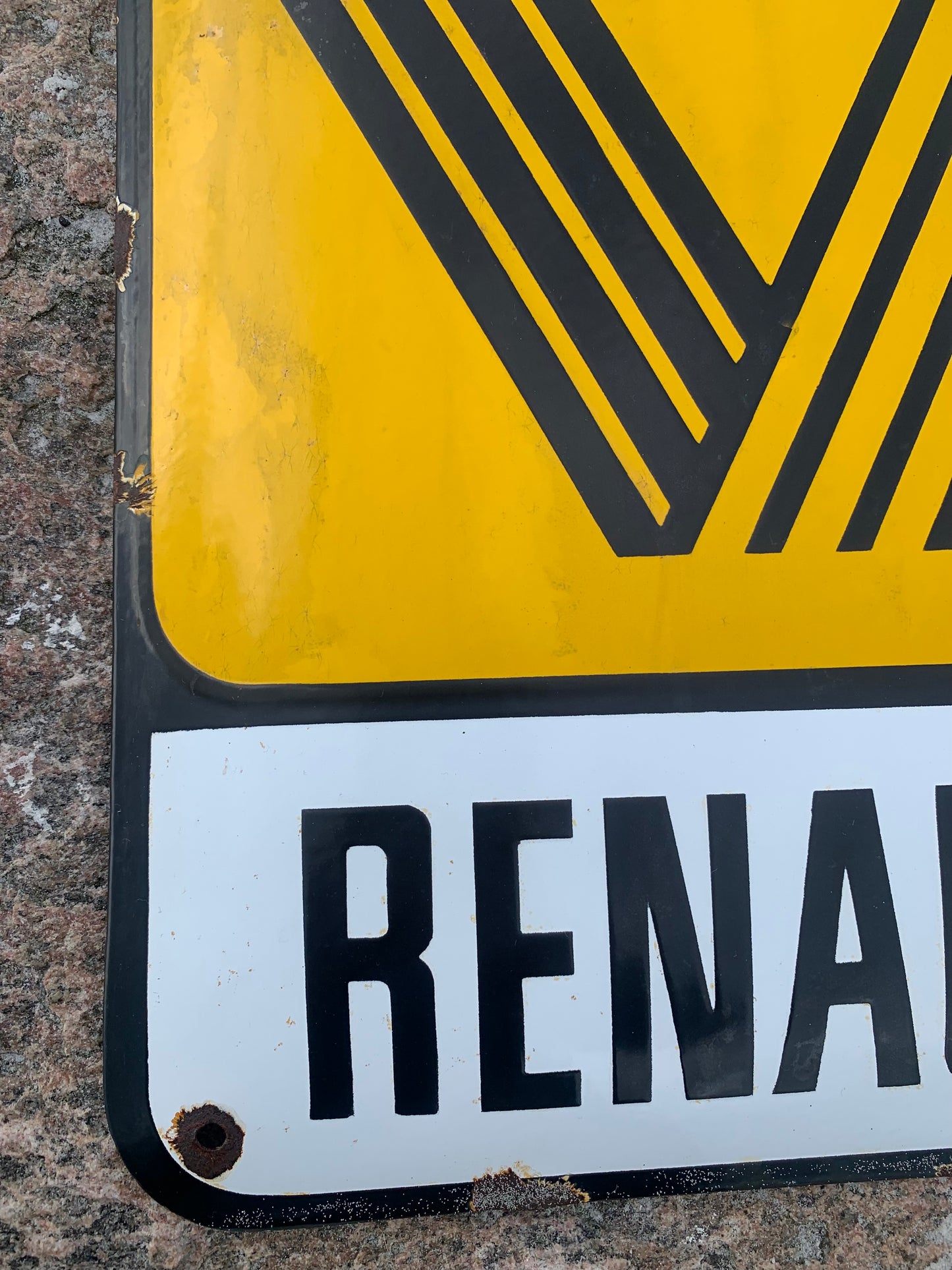 Emailleschild mit lustiger Geschichte