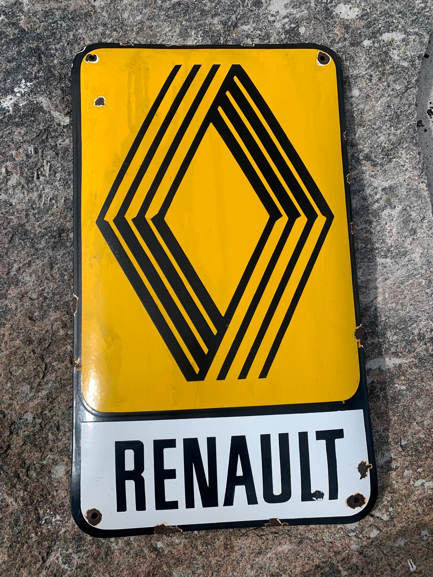Emailleschild mit lustiger Geschichte