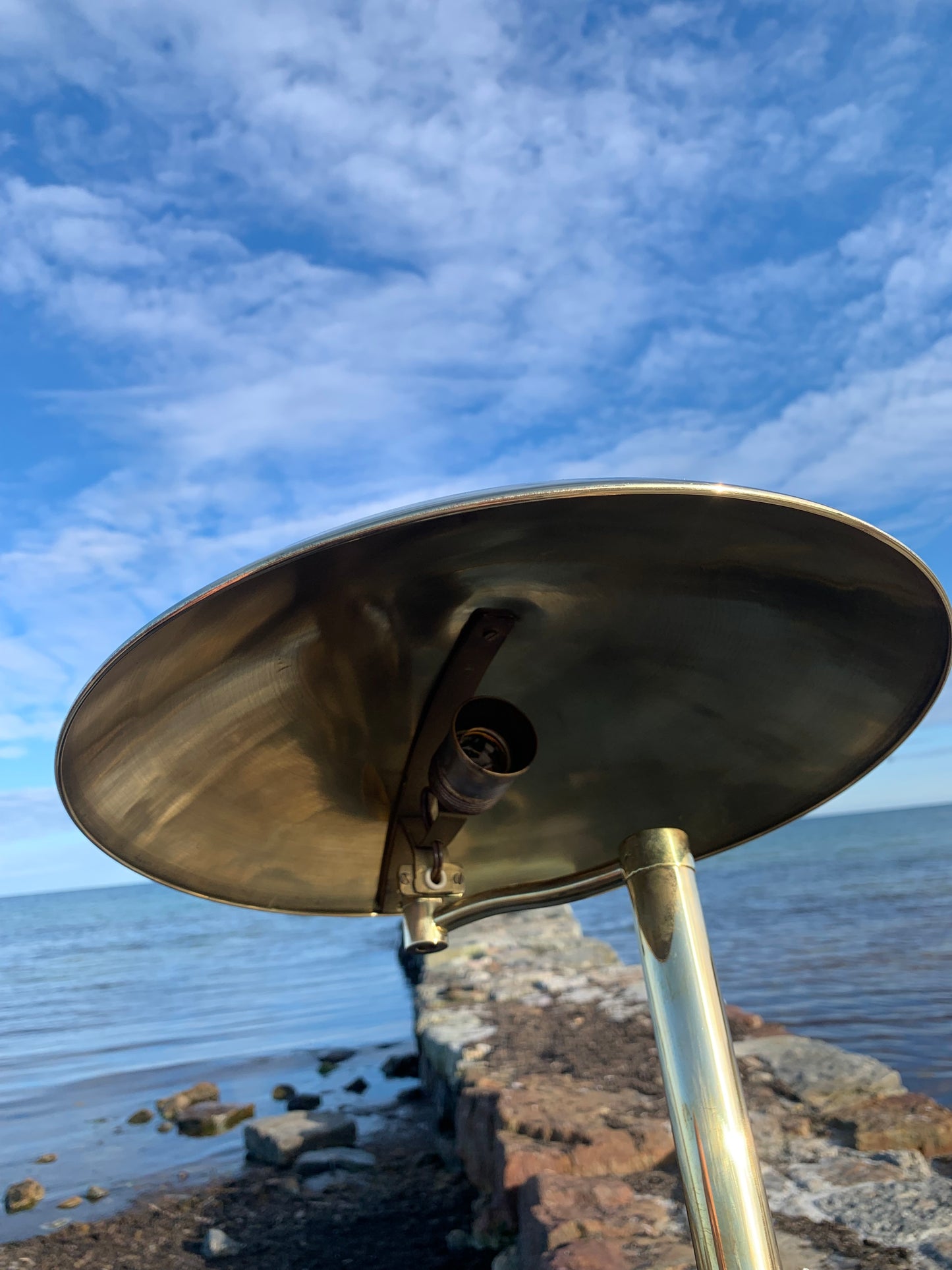 Egon Hildebrand Messinglampe mit Schwenkarm