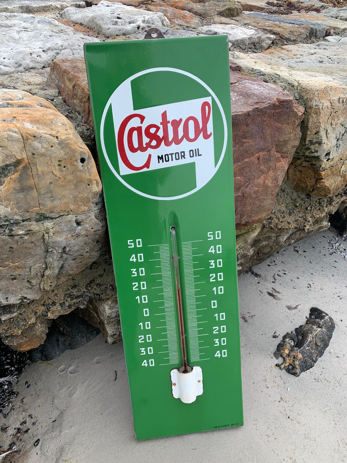 Emaille-Werbeschild für Castrol