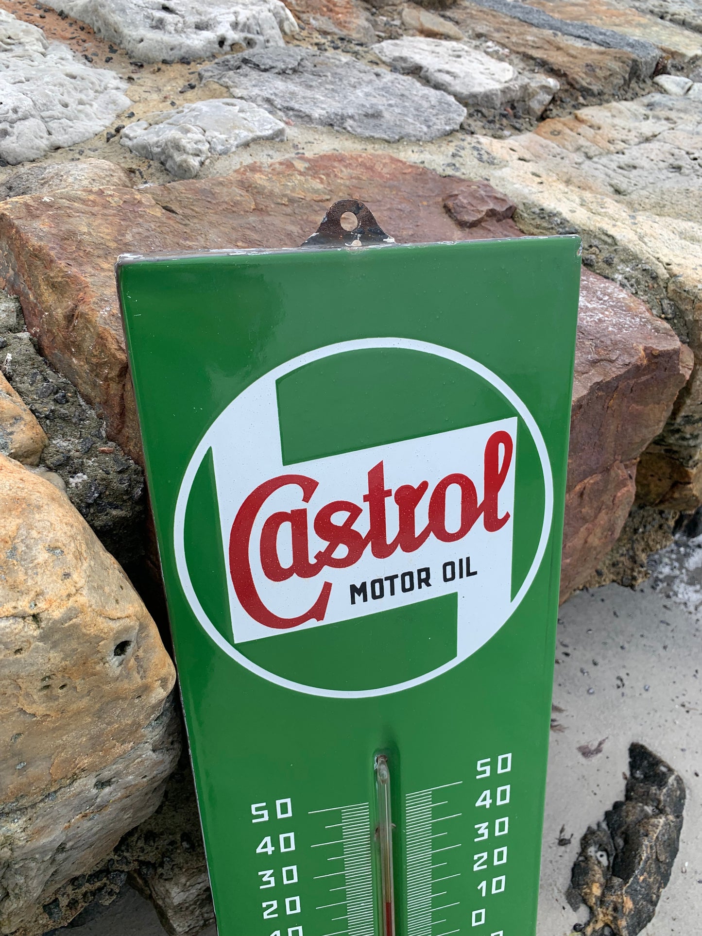 Emaille-Werbeschild für Castrol