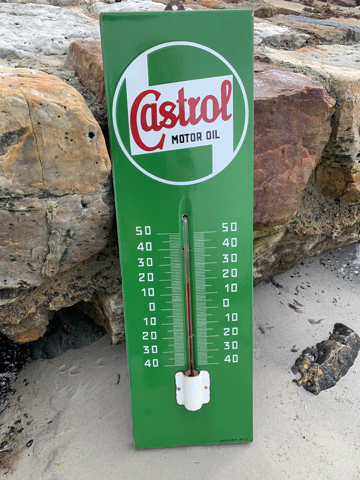 Emaille-Werbeschild für Castrol