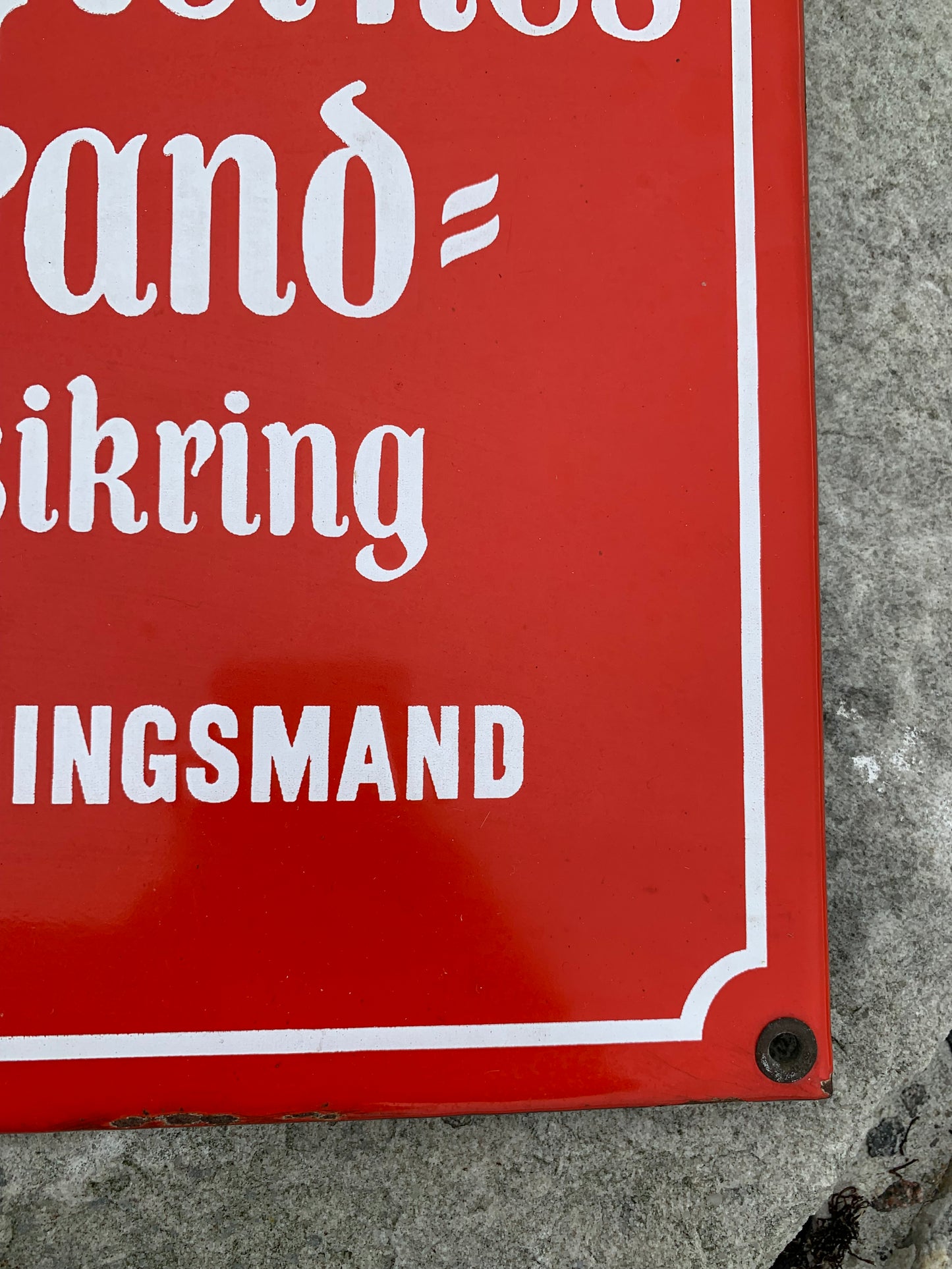 Emailleschild - Østifternes Feuerversicherung