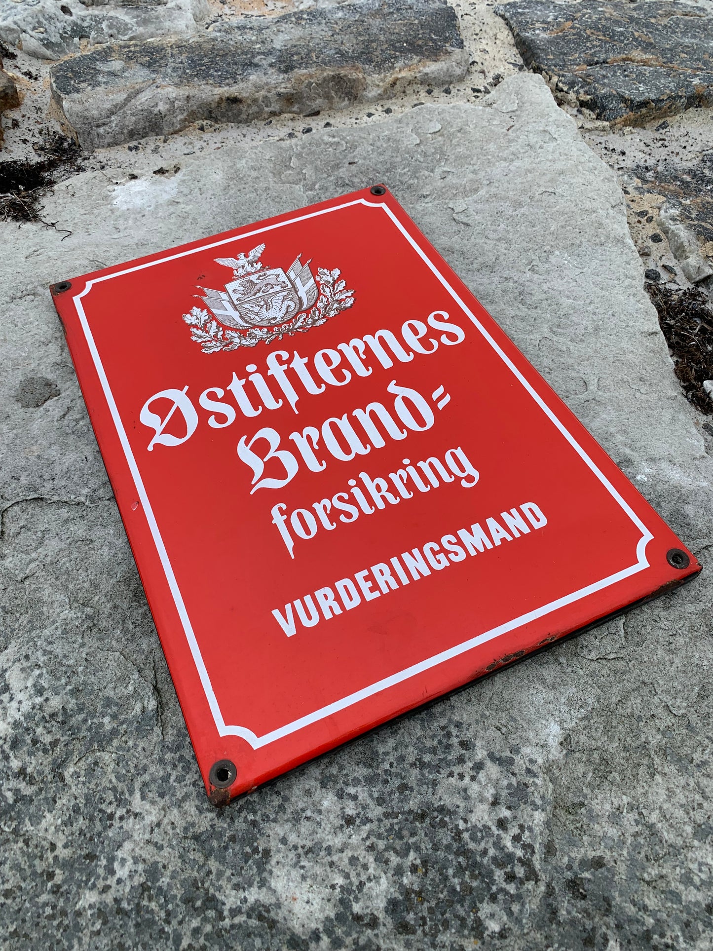 Emailleschild - Østifternes Feuerversicherung
