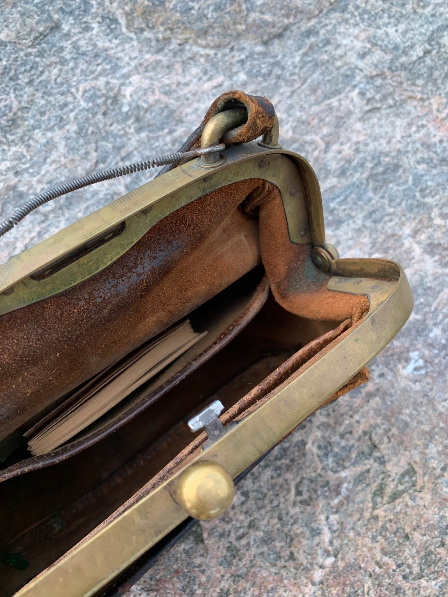 Schaffnertasche mit diversem Zubehör