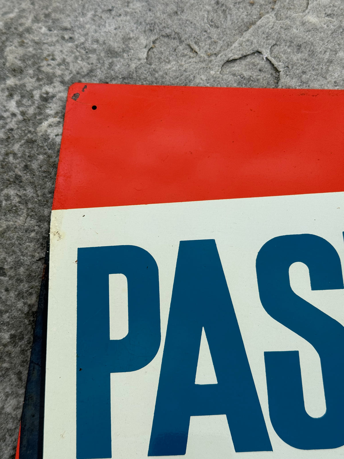 Pastis 51 Werbeschild aus lithographiertem Stahl von 1957