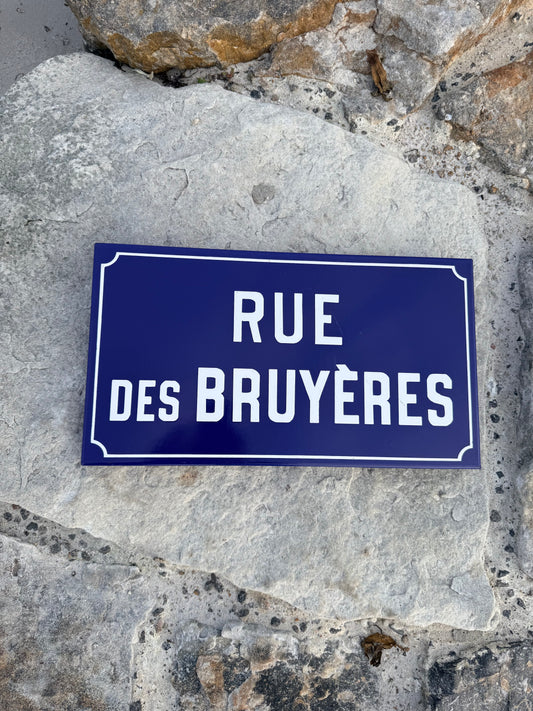 Französisches Emailleschild