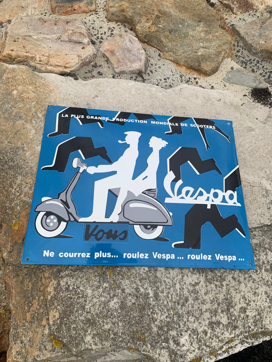 Vespa Emailleschild (gewölbt)